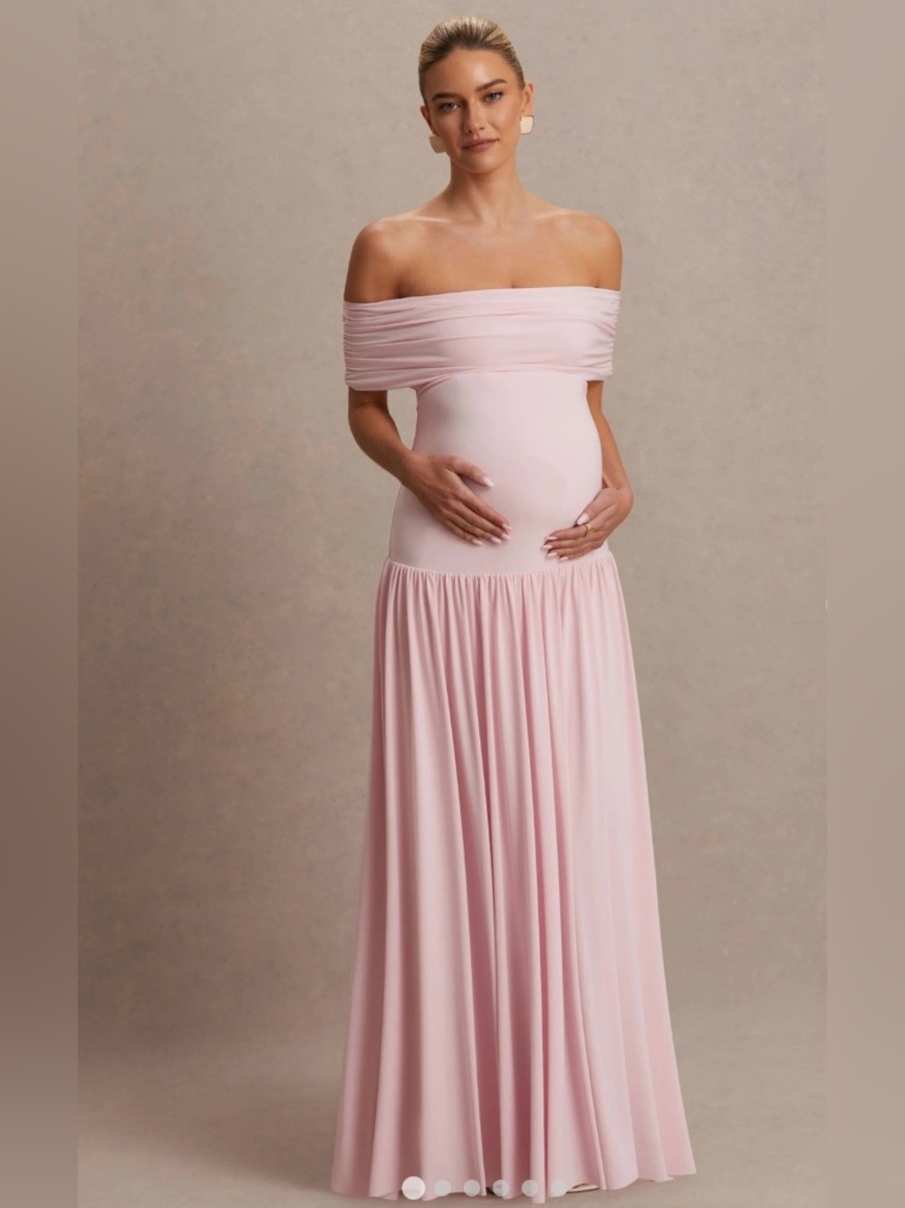 Club L London Maternity Dress in Blush Pink